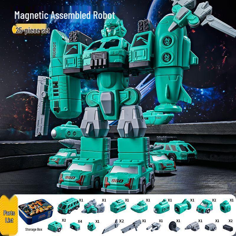 Детские магнитные конструкторы: 3D робот-меха Оптимус Прайм Образовательная игрушка