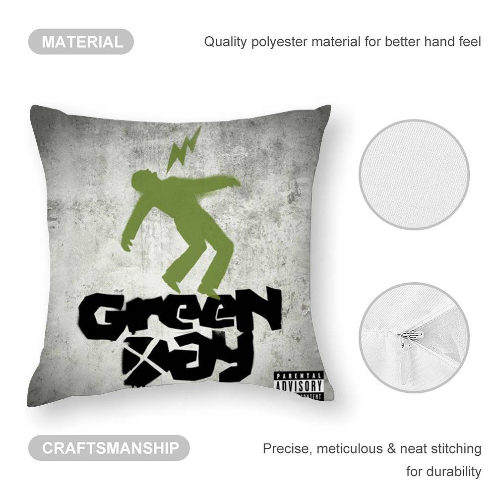 G-Green Day S-Saviors Pillow Case Sofa Living Room Bedroom Double-sided Printing Square Cushion Nap Time Pillow Case