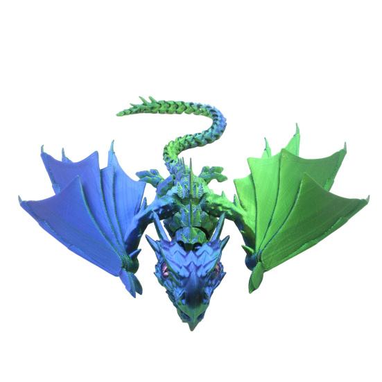 3D-печатная фигурка крылатого дракона, подвижные суставы, летающая фигурка дракона, шарнирная модель дракона, игрушка-фиджет, настольное украшение, орнамент