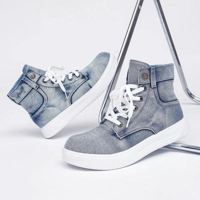 Модная джинсовая удобная и легкая повседневная спортивная обувь 2024 года, новые весенние и осенние женские кроссовки для скейтбординга