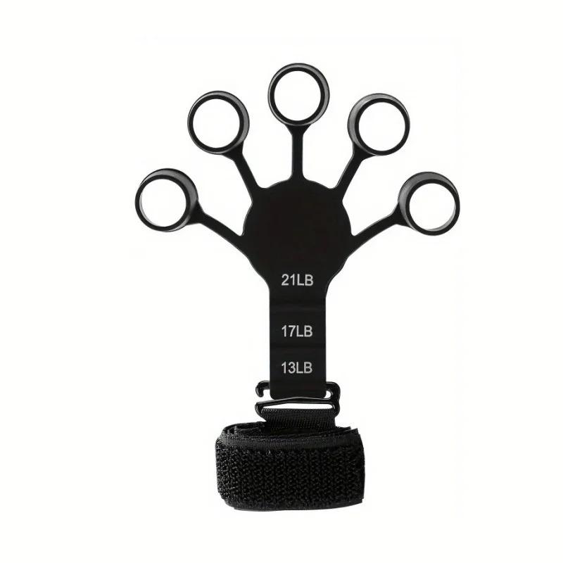 Finger Exerciser Hand Grip Strengthener Adjustable Silicone Forearm Wrist Trainer for Fitness Workouts Home Gym