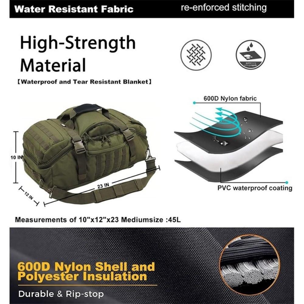 45L Duffle Bags Large Capacity Mountaineering Backpack Durable Gym Bag Outdoor Travel