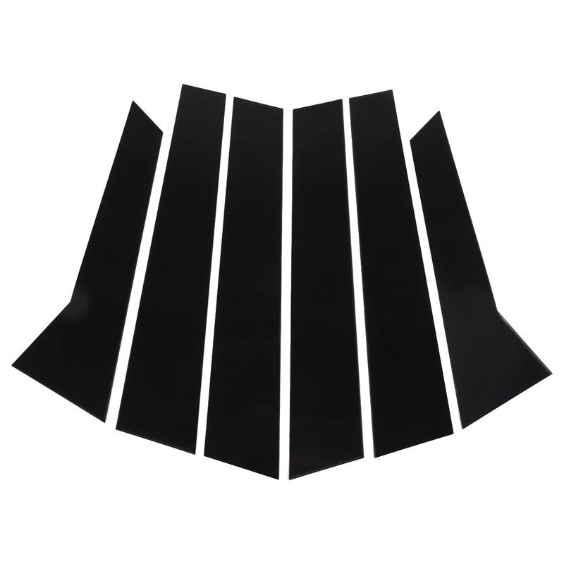 6Pcs B Pillar Posts Trim Glossy Black Exterior Window Decal for Porsche Macan 95B 2014-2023