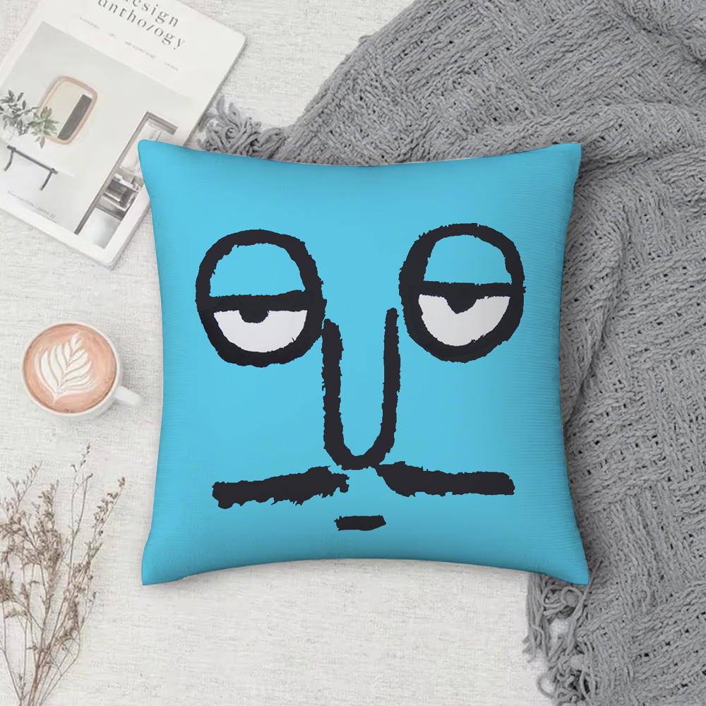 Aesthetic Art J-Jean J-Jullien Pillow Case Square Pillowcase Double-Sided Printing Short Plush Sofa Cushion Cover Bedroom
