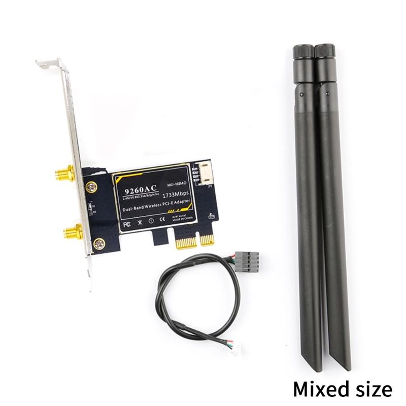 9260AC 2.4Ghz/5Ghz -Band 1730Mbps WIFI адаптер карта PCI-E 1X -совместимая 5.0 беспроводной 9260NGW для настольного компьютера