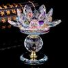 Crystal Lotus Flower Candle Holder – Feng Shui Glass Tealight Stand for Home Decor
