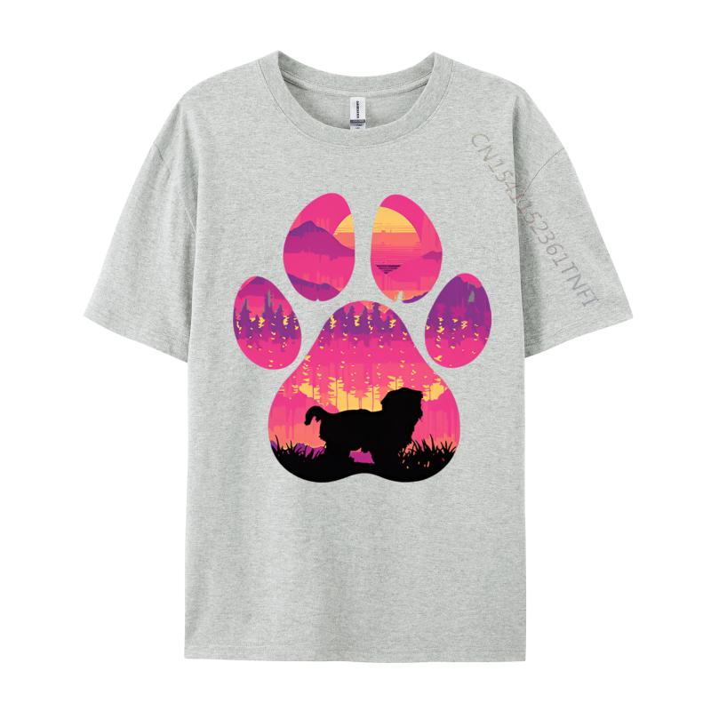 Maltese ShihTzu Paw Mom Dad Dog Lover Tshirt Cotton Men Tees Print T Shirt Street New Arrival Teeshirt