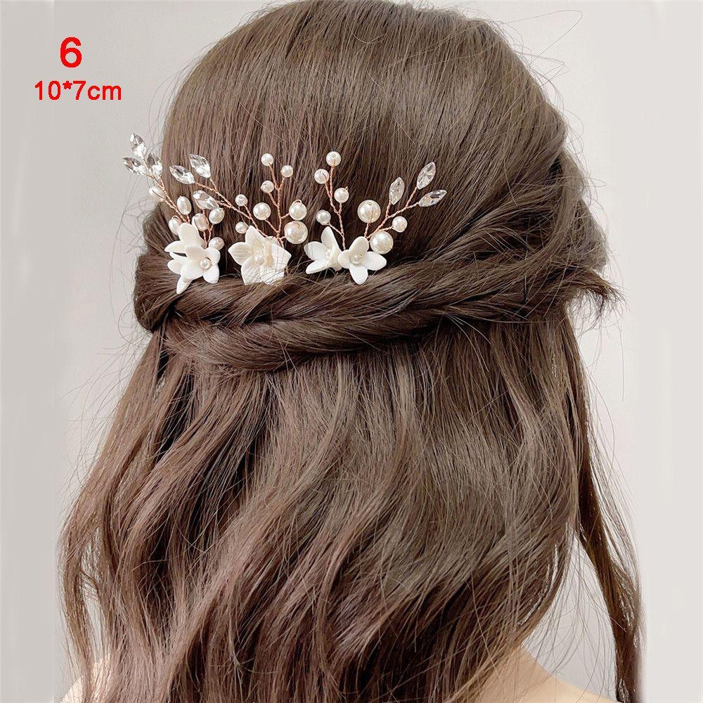 Wedding Decoration Handmade Hair Ornament Crystal Headband Tiara Jewelry Bridal Hairpin Hair Pins