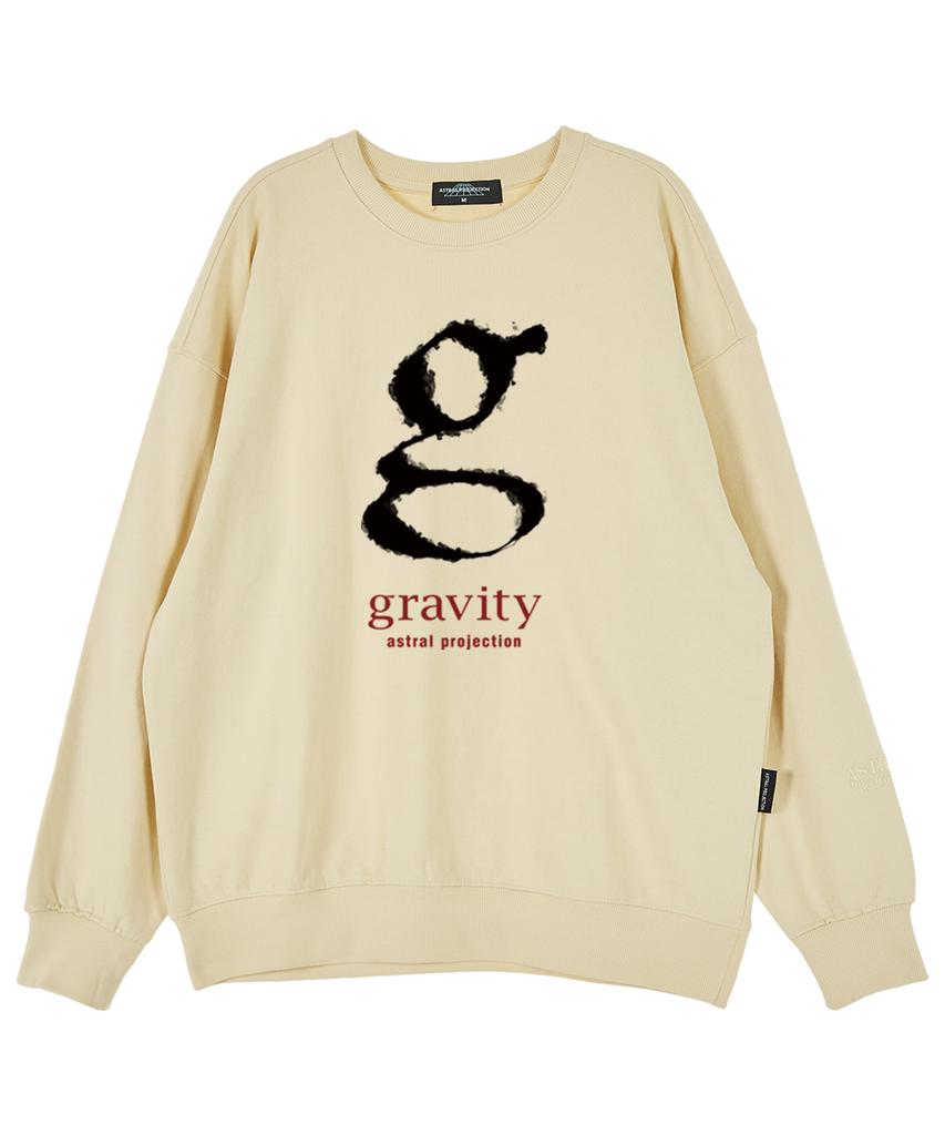 ASTRAL PROJECTION Signature Gravity Oversized Drop Shoulder Sweatshirt_Butter