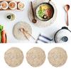Rattan Weave Round Oval Placemat Dining Table Heat Insulation Mat Kitchen Decor