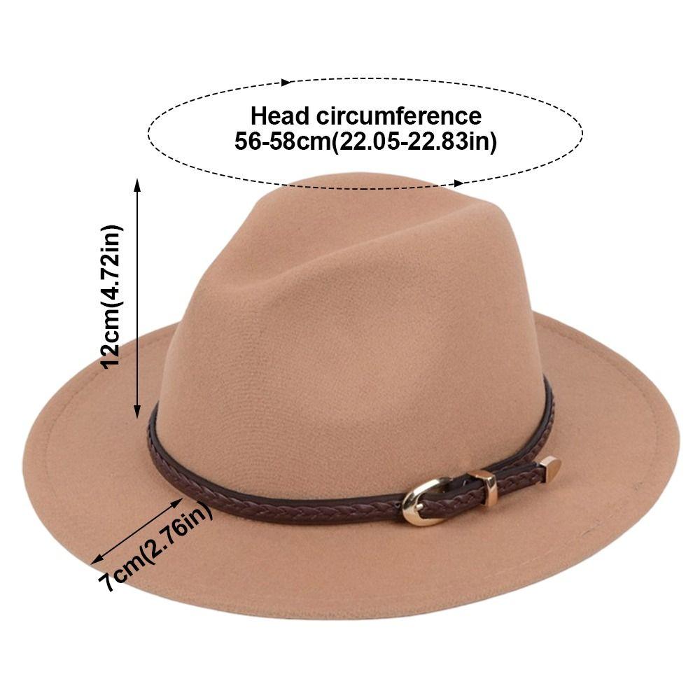 With Belt Buckle Panama Cap Vintage Cowboy Cap Fashion Rancher Hat for Men Women