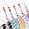 Yousheng 1/5 шт. Мягкая щетина, цветной стержень, ручка для дизайна ногтей, линия для рисования УФ-гелем, кисть для маникюрного салона