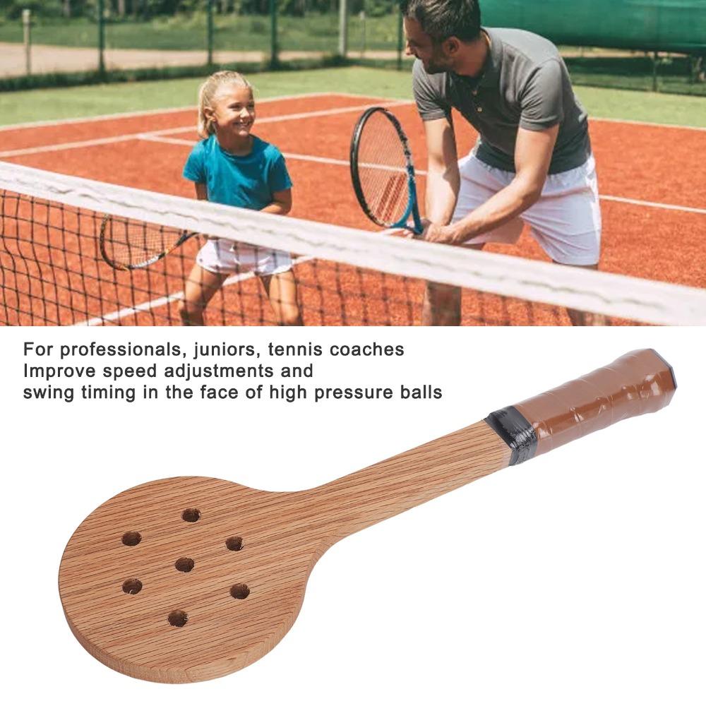 Wood Padel Training Paddle Lightweight Tennis Practice Bat Durable Training Racket Indoor Training