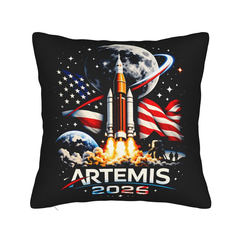 Artemis II Миссия на Луну Наволочка Ретро Модная Наволочка Для Стула Дивана Домашний Декор Мягкая Наволочка Подарок