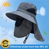 Summer UV Protection Sun Hat for Men Women Outdoor Visor Bucket Hat with Neck Flap And Face Guard Wide Brim Fisherman Hat for Fishing Camping Hiking