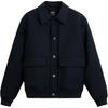 Solid Color Pocket Detail Casual Lapel Long Sleeve Jacket Men Jackets Blue 3286501-401