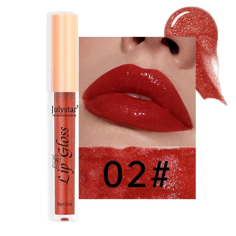 Makeup Lip 8 Color Pearl Lip Gloss Lip and Cheek Lipstick Easy Color Non-stick Cup Sexy Lip Glaze