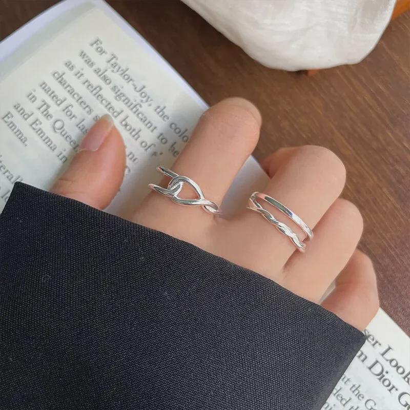 Lanzhi Snowflake 925 Sterling Silver Ring - Simple, Versatile, Korean-Inspired, Non-Fading Jewelry for Women