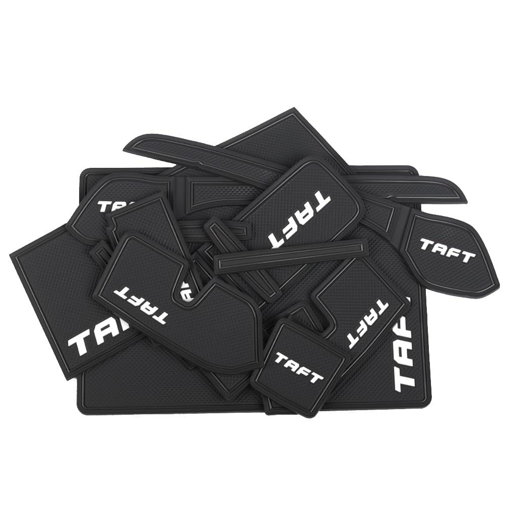 SAWAKAKI Резиновые коврики в кармашки дверей салона для Daihatsu Taft комплектация G с деталями интерьера LA900S/LA910S (До рестайлинга) - Упаковка из 15 штук (черный) Логотип,