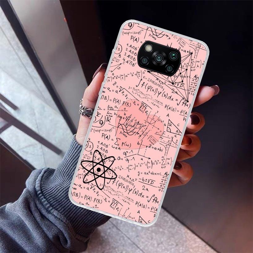 Physics Chemical Mathematics Phone Case For Xiaomi Poco X5 X6 X7 Pro F7 Ultra M7 Redmi 15C 15 13C 13 12C 12 10 10C 10A 9 9C 9T 9
