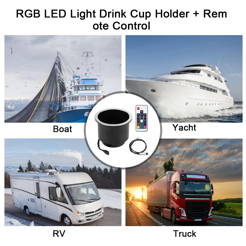 Пластиковый подстаканник со светодиодной подсветкой RGB и дистанционным управлением? Морской катер автомобиль грузовик автофургон