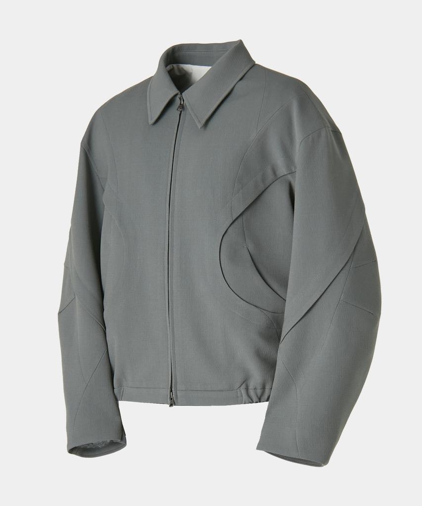 Coor Twist Paneled Blouson Jumper (Mint Grey)