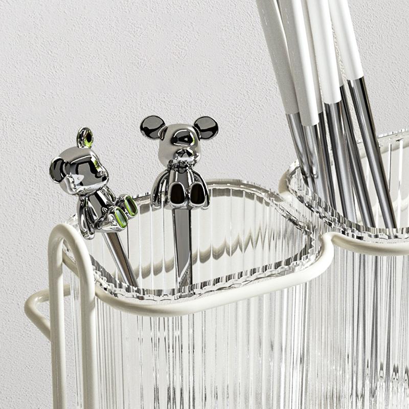 Подставка для кухонных столовых приборов, настольная сушилка для столовых приборов, роскошная подставка для хранения столовых приборов Nordic Light, держатель для вилок и ложек, органайзер для столовых приборов