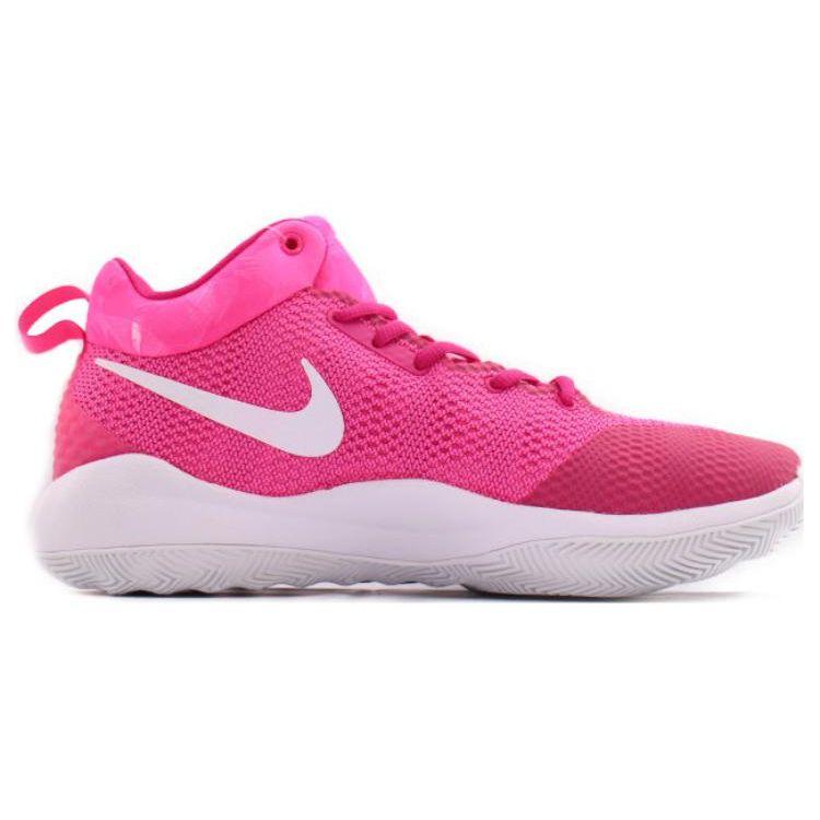 Nike Zoom Rev EP Fashion Versatile Shock Absorption Slip Resistant Durable Mid-Top Basketball Shoes Men Sneaker Pink White 852423-616