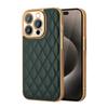Роскошные кожаные чехлы с 3D ромбовидным узором для IPhone 15 Pro Max 14 11 12 13, противоударный бампер, жесткий защитный чехол для линз