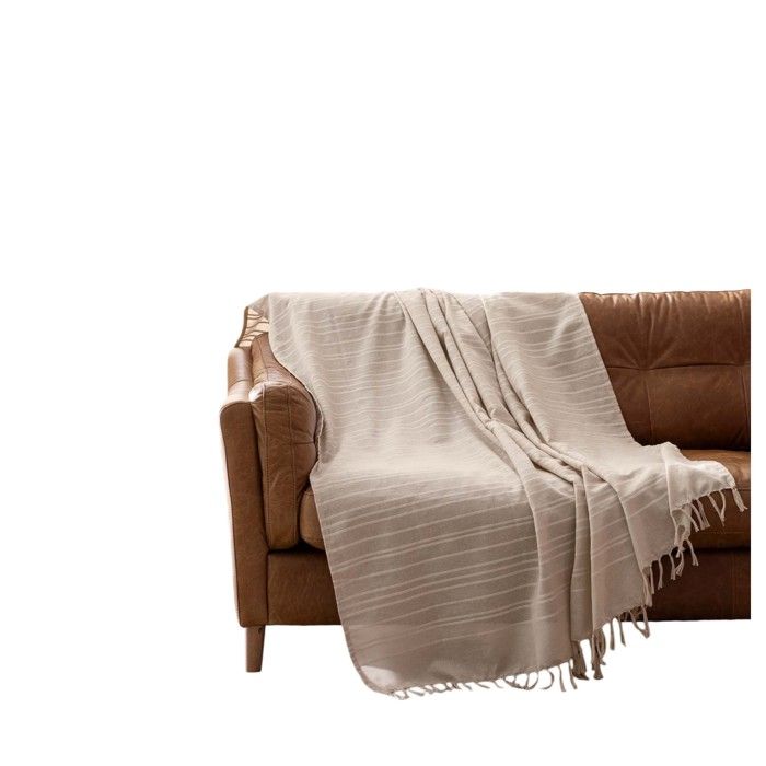 Plaid a franges 240 x 260 cm Lilia lin