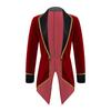 Girls Showman Costume Lapel Collar Long Sleeves Tuxedo Coat Role Play Party Performance Black Formal Jacket