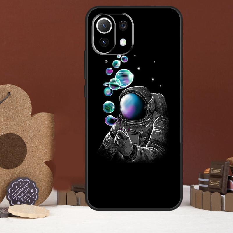 Чехол Космонавт Звезды Космос Планеты Для Xiaomi 15 14 Ultra 13T 14T 15T 17 Pro Max POCO X7 Pro X5 X6 F5 F6 F7 F8 Ultra