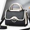 Trendy Colorful Stitching Pu Handbag Versatile Shoulder Bag For Daily Fashion