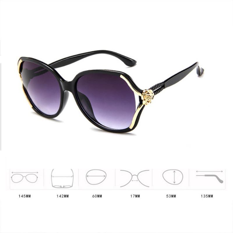 Неполяризованные женские солнцезащитные очки, модные солнцезащитные очки с большой оправой, для активного отдыха, персонализированные очки с выемкой в виде цветка розы, женские
