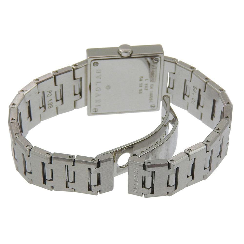 Bvlgari Часы Quadlard SQ22 Нержавеющая сталь черный черныйЦиферблат Нержавеющая сталь Кварцевый Аналоговый дисплей Женские Б/У