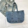 Denim Bag Street Trend Tote Bag Fashionable and Simple Versatile Hand-held Single-shoulder Bag