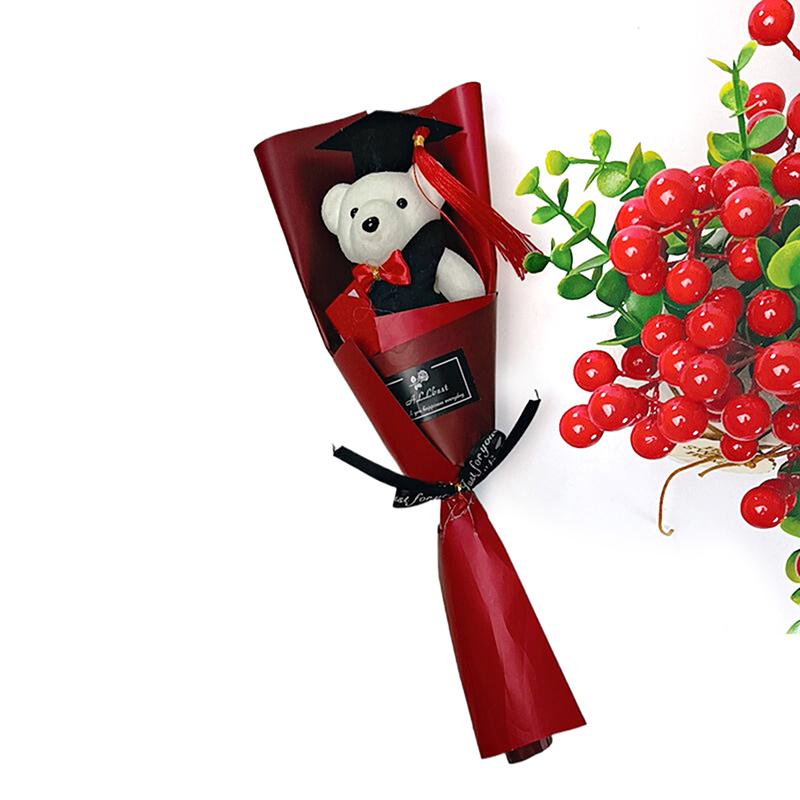 Докторантура Бакалавр Выпускной Кукла Букет Выпускной Сезон Подсолнух Роза Одиночный Мультяшный Медведь Подарок на День Учителя