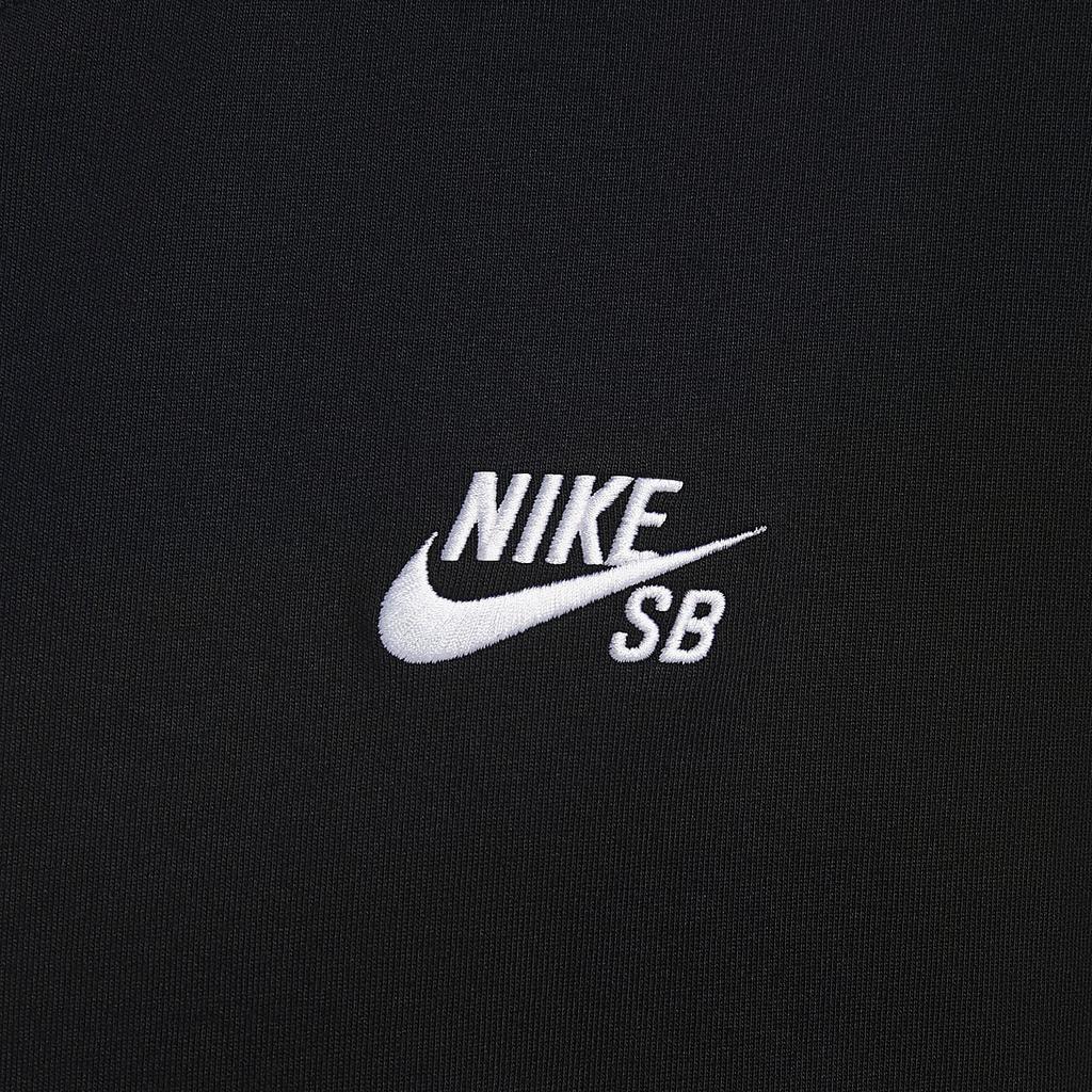 Nike SB Мягкая и удобная повседневная спортивная футболка с коротким рукавом и круглым вырезом для мужчин, топы, черная HM4457010