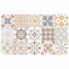 Decorative Polyester Rug - L 45 X W 75 Cm - Orange Salou Print