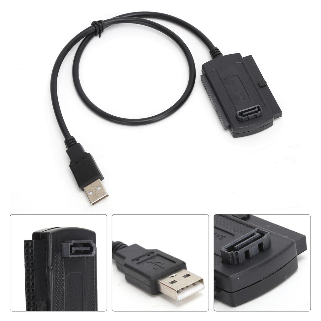 USB To Serial ATA Converter External Adapter USB 2.0 Easy Drive Line for SSDHDD Data Transfer