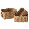 Woven Paper Rope Basket Decorative Storage Bins Cosmetics Storage Basket  for Miscellaneous Items
