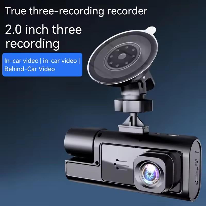 Dashcam 3 Lens Channels Camera Channel Full HD 1080P Car DVR Vehicle Dash Cam for Video Recorder Car Black Box Camcorder