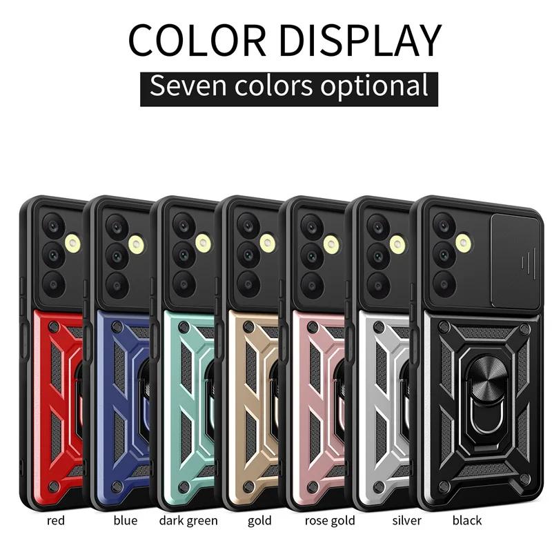 Armor Case For Samsung Galaxy S24 S23 S22 S21 S20 Ultra A15 A25 A35 A55 5G A05 A05S A14 A24 A34 A54 A13 A33 Cover Ring Magnetic Holder Coque Funda