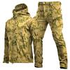 New Hunting Clothes Camouflage Clothing Military Uniform Combat Suit Soft Shell Waterproof Tactical Jacket + Pants for Camping Hiking