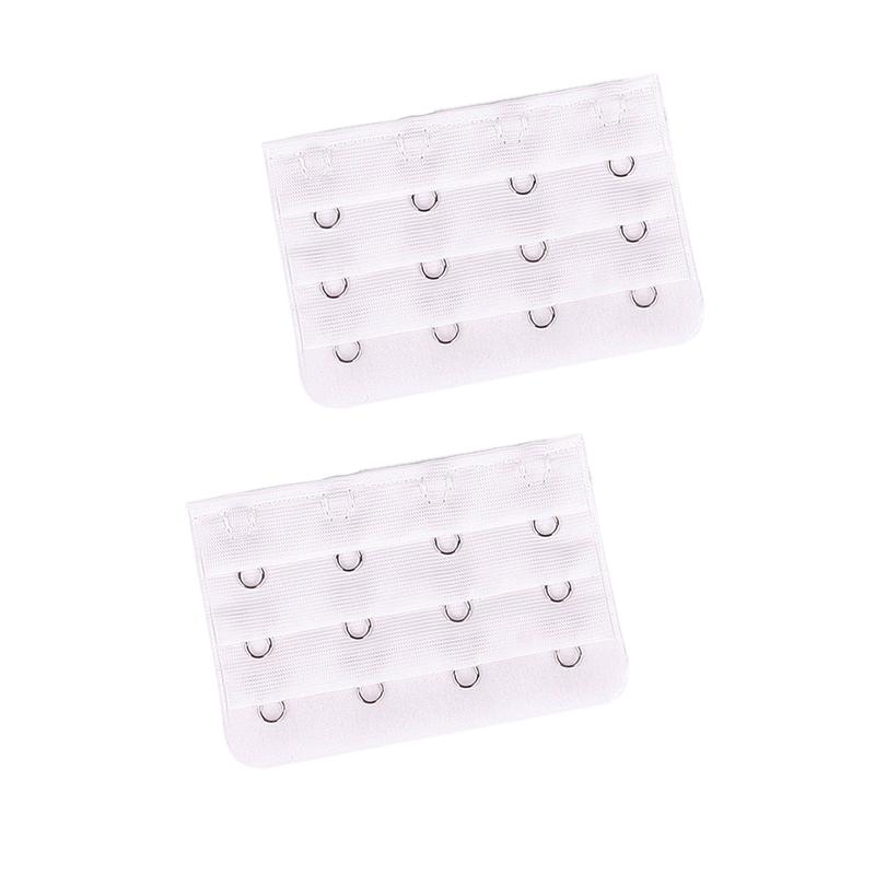 2PCS Soft Flexible Comfort Bra Extender Strap Extension 4 Hooks