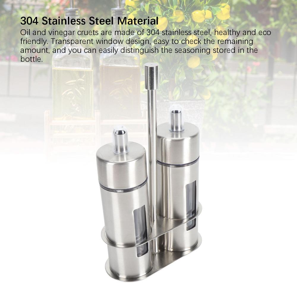 2pcs/3pcs/4pcs Base Stand Oil Dispenser Bottle 80ml Seasoning Bottle Set Kitchen Countertop
