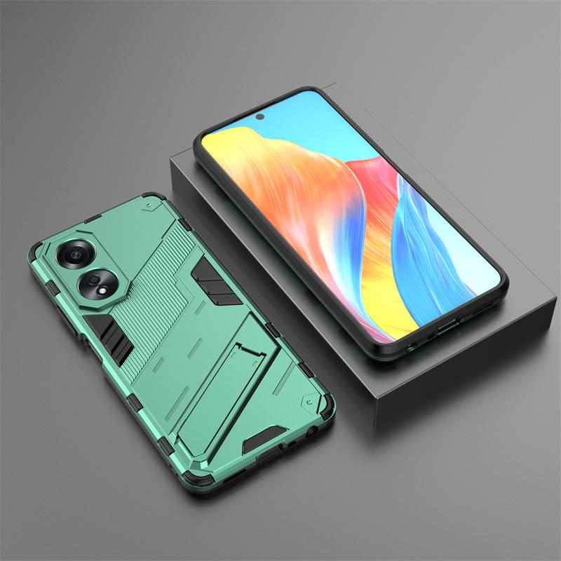 Прочный противоударный чехол для телефона Oppo A18 A38 A58 A78 A17 A57 A74 4G A94 A79 5G, автомобильный магнитный с держателем-подставкой, задняя крышка из ПК