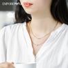 Emporio Armani  double layer diamond star and moon silver clavicle chain 925 silver necklace women's rose gold EG3393221 F original bag