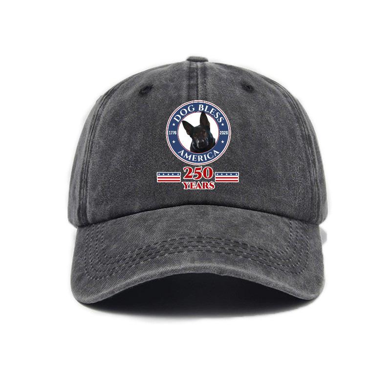 Popular retro anniversary print washed old soft top sunshade baseball cap unisex hat