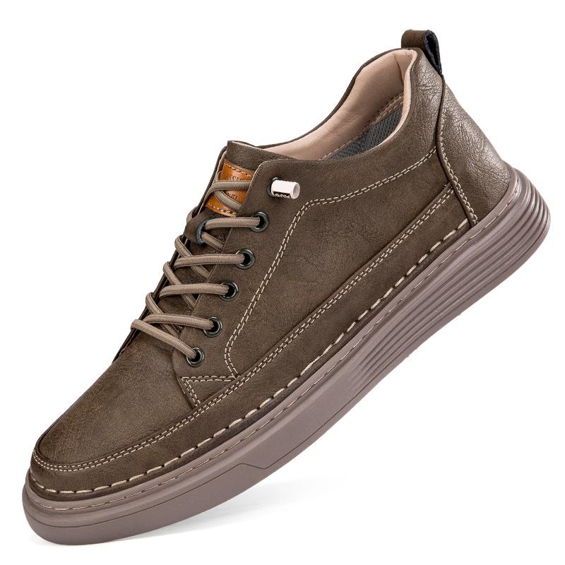 Новые мужские удобные скейт-кеды 2024 года из натуральной кожи, модная повседневная обувь, мужские классические ажурные кроссовки, роскошная мужская обувь